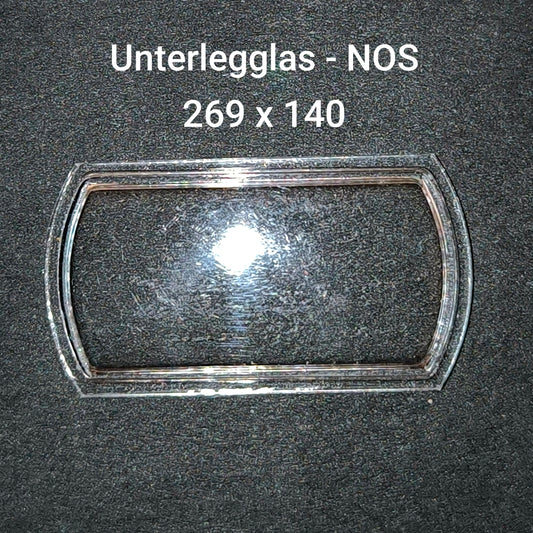 U - Unterlegglas Kunststoff - NOS - Vintage - Durchmesser 269 x 140