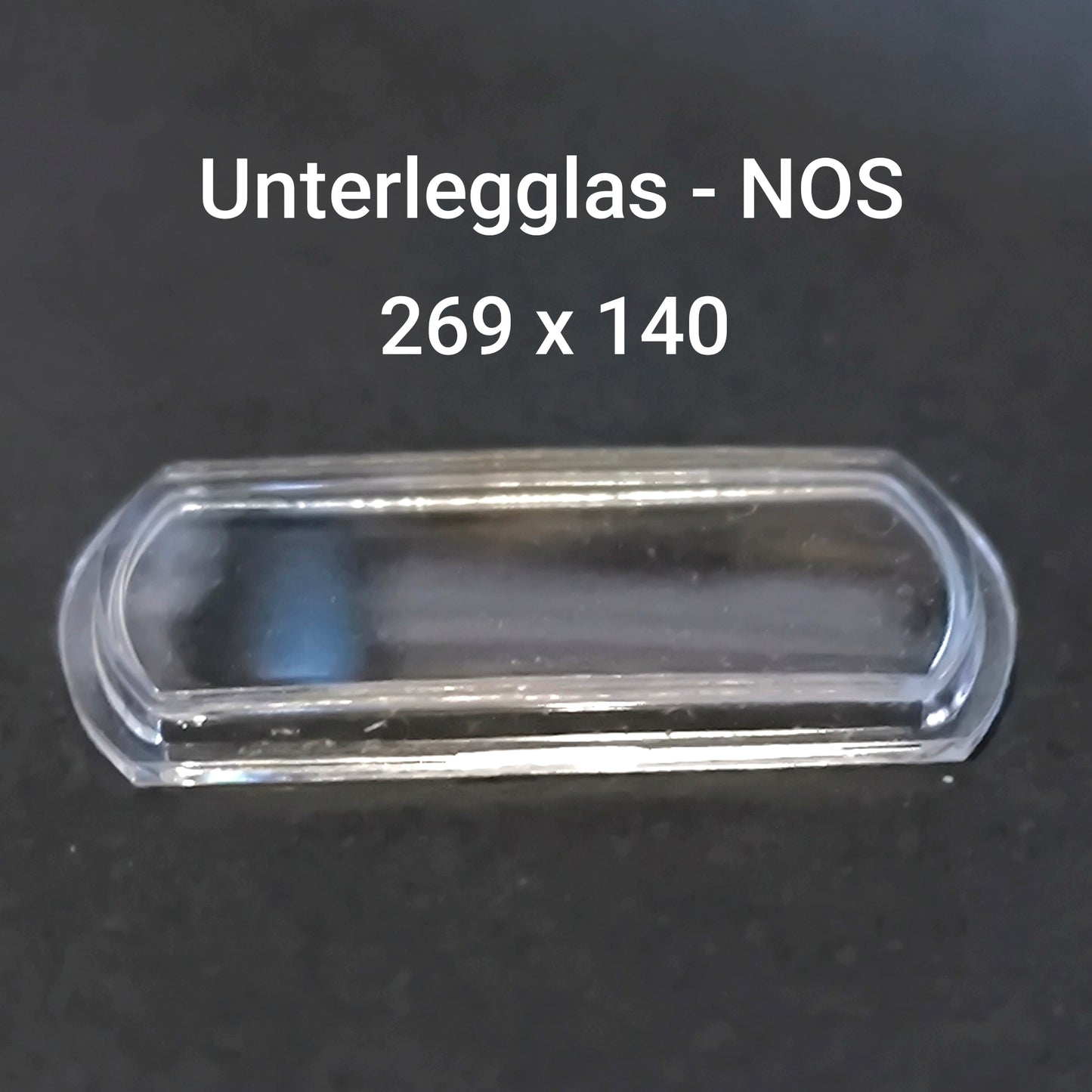 U - Unterlegglas Kunststoff - NOS - Vintage - Durchmesser 269 x 140