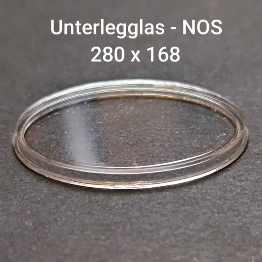 U - Unterlegglas Kunststoff - NOS - Vintage - Durchmesser 280 x 168 - Oval