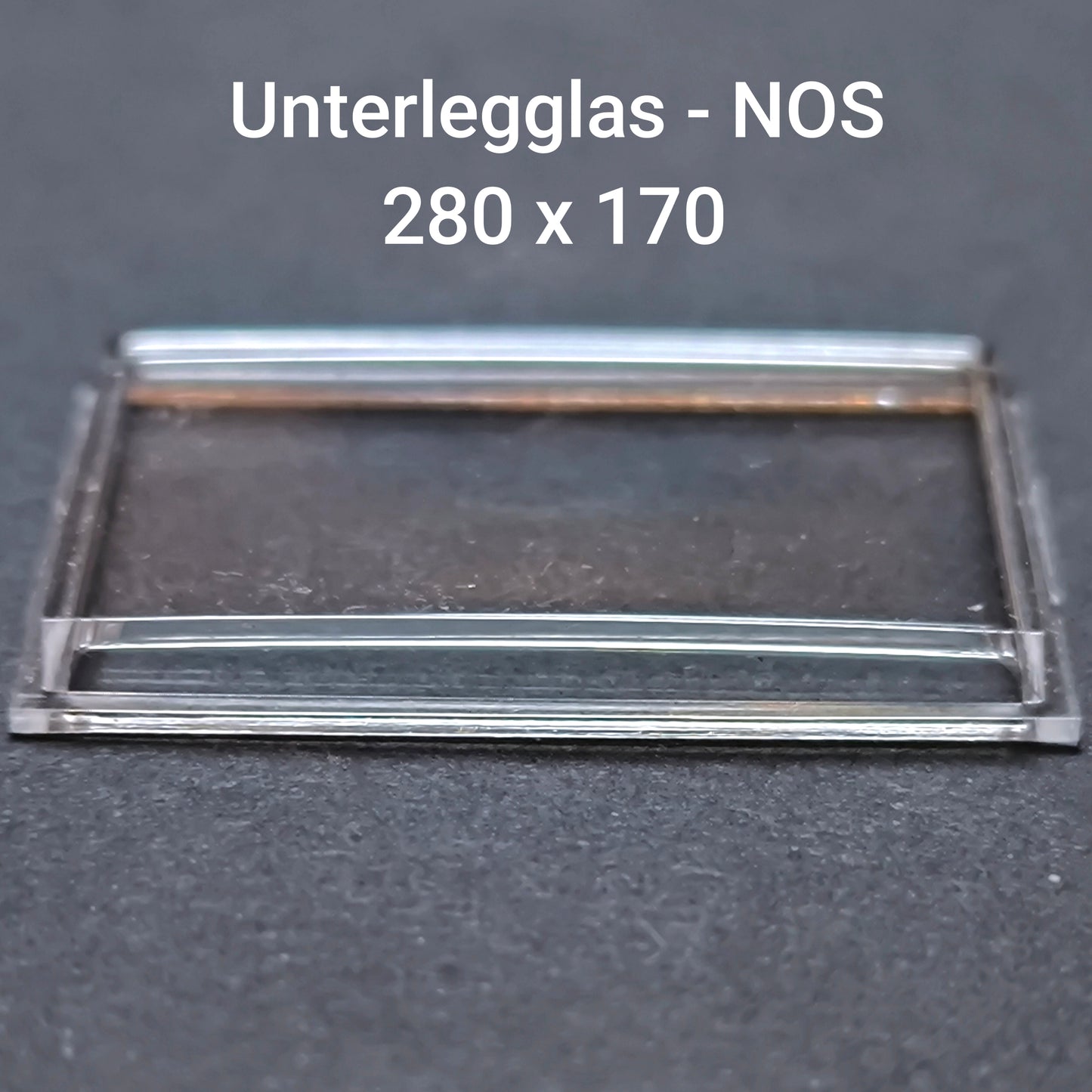 U - Unterlegglas Kunststoff - NOS - Vintage - Durchmesser 280 x 170