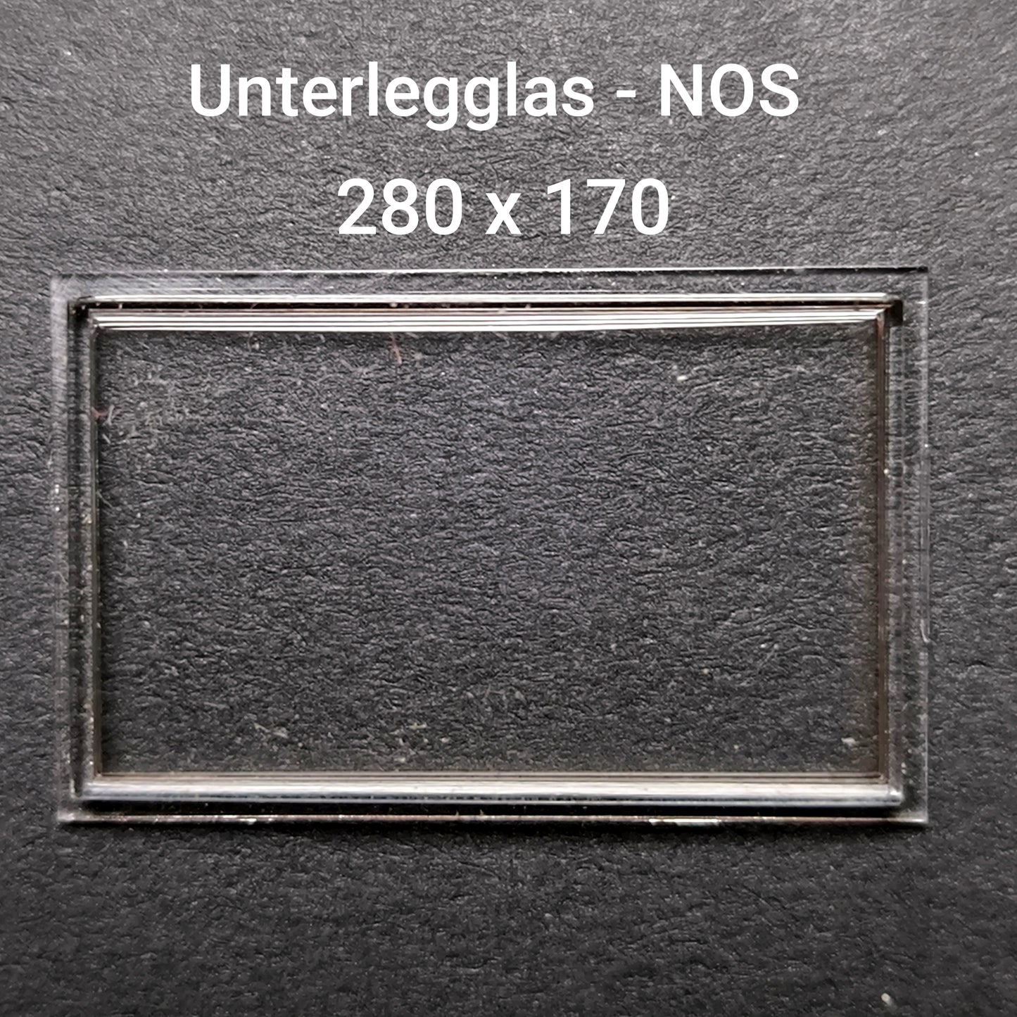 U - Unterlegglas Kunststoff - NOS - Vintage - Durchmesser 280 x 170