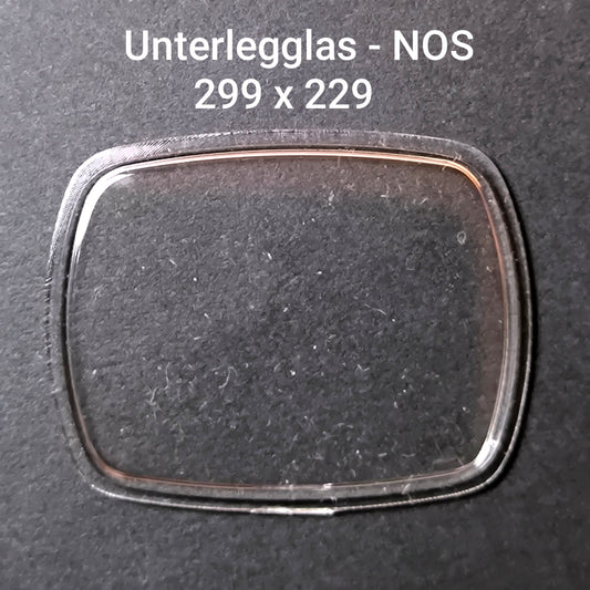 U - Unterlegglas Kunststoff - NOS - Vintage - Durchmesser 299 x 229
