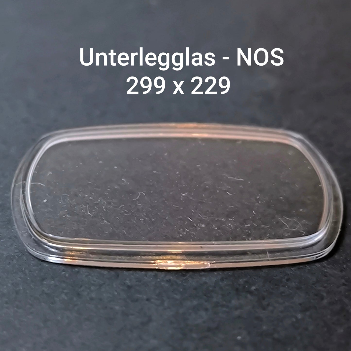 U - Unterlegglas Kunststoff - NOS - Vintage - Durchmesser 299 x 229