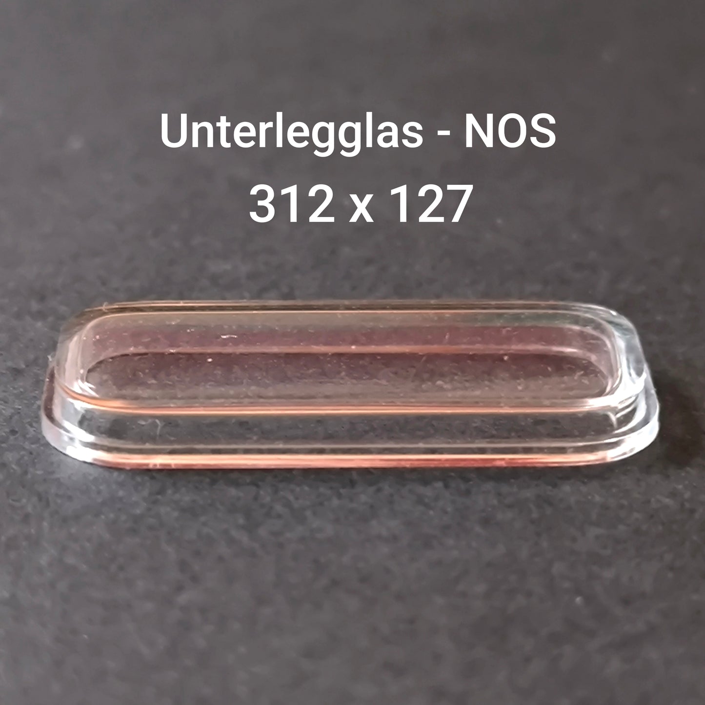 U - Unterlegglas Kunststoff - NOS - Vintage - Durchmesser 312 x 127