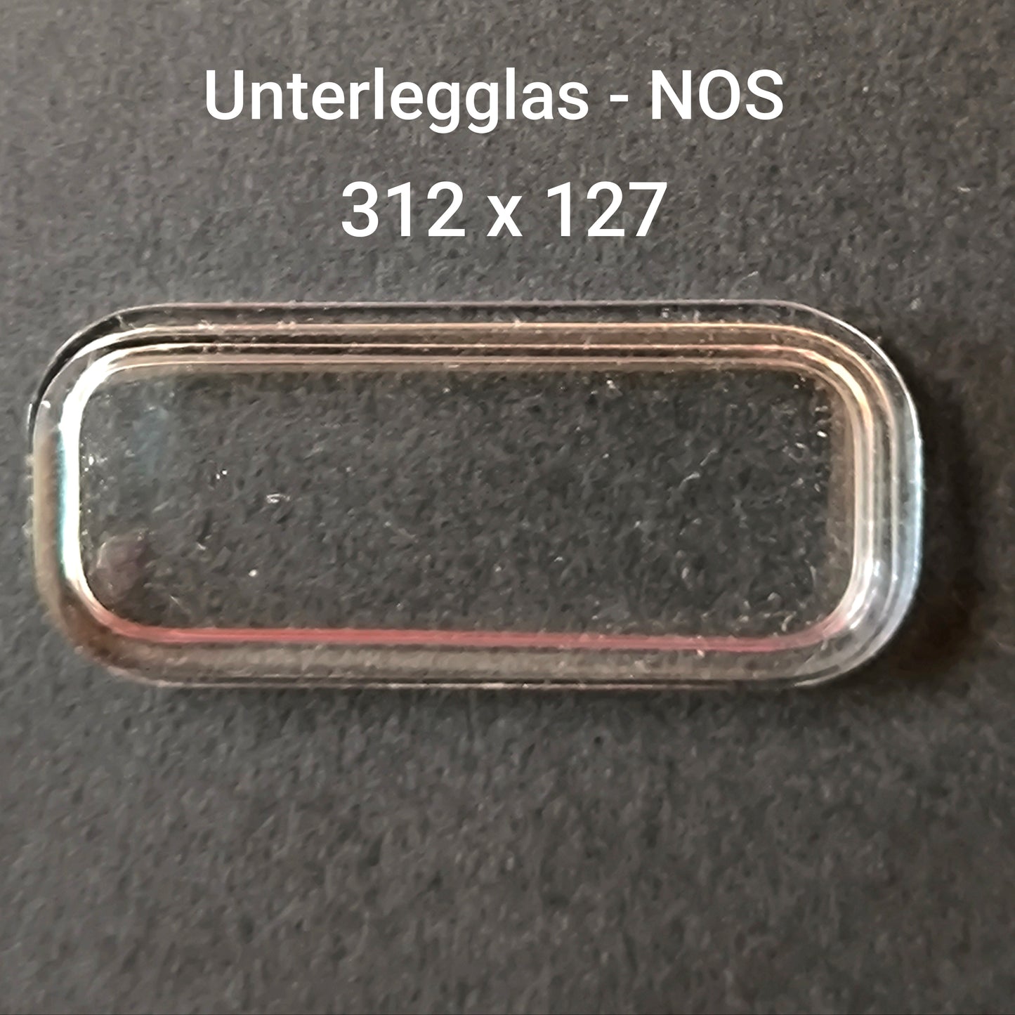 U - Unterlegglas Kunststoff - NOS - Vintage - Durchmesser 312 x 127