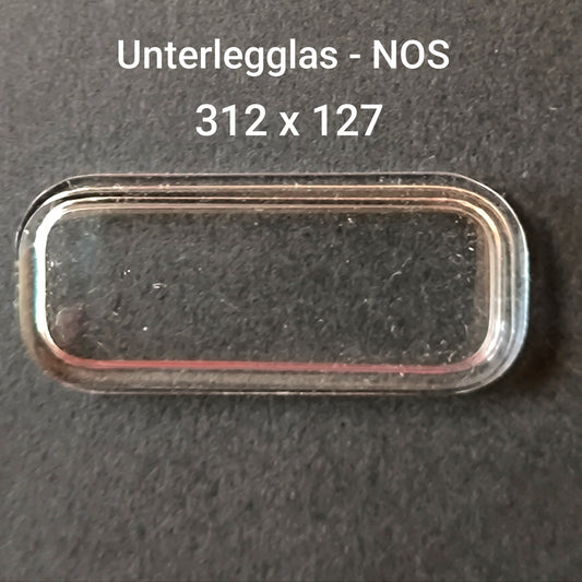 U - Unterlegglas Kunststoff - NOS - Vintage - Durchmesser 312 x 127