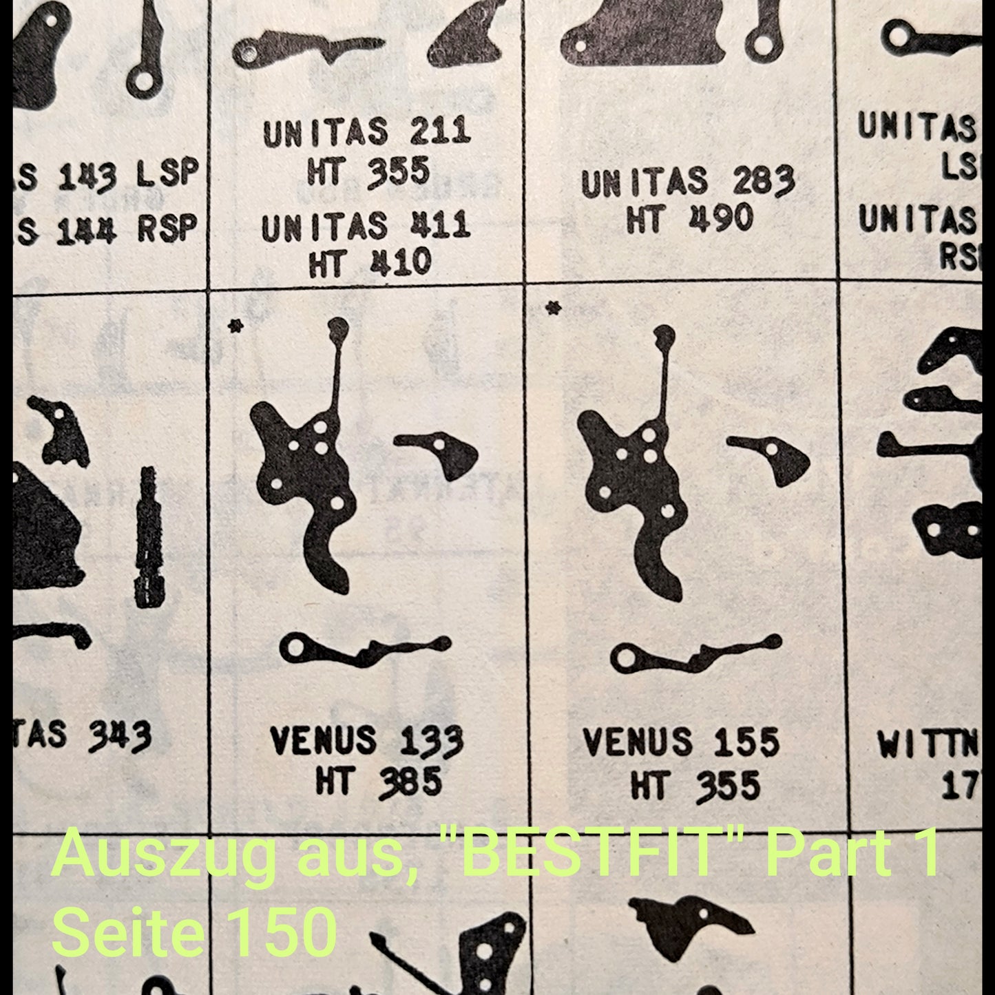 Venus Cal. 133 - Kupplungshebel - Yoke - Venus Nr. 23 / EB Nr. 435 - NOS - Vintage