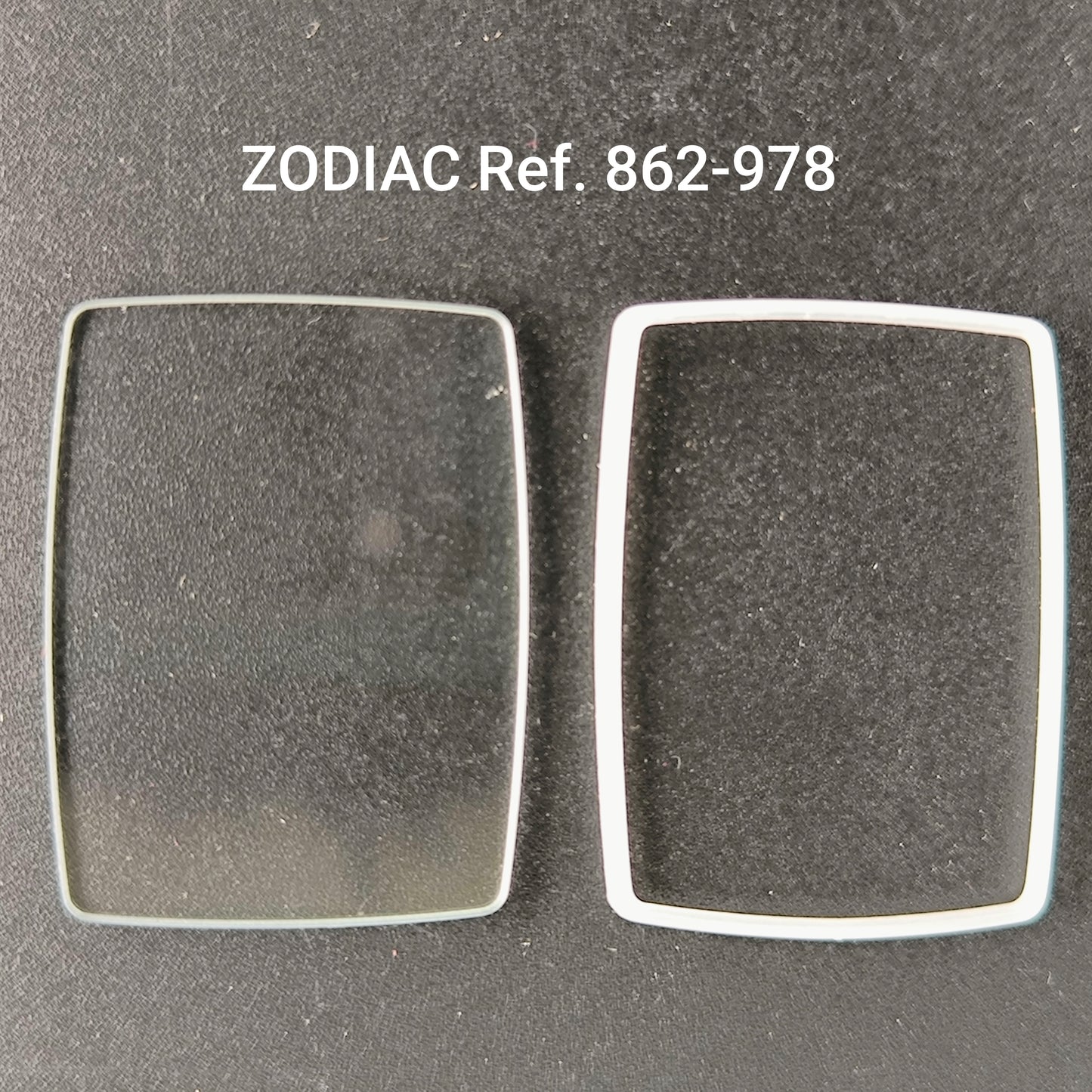 ZODIAC - orig. NOS mineral Uhrglas mit Profildichtung- Vintage - Ref. 862-978