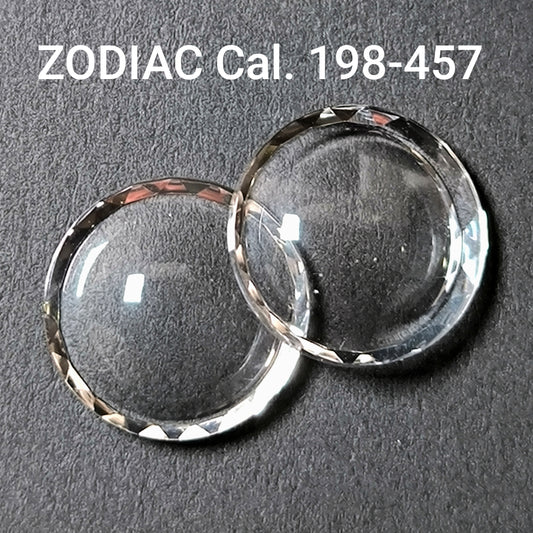 ZODIAC - orig. NOS Uhrglas mit Saphirschliff-Imitation - Vintage - Ref. 198-457