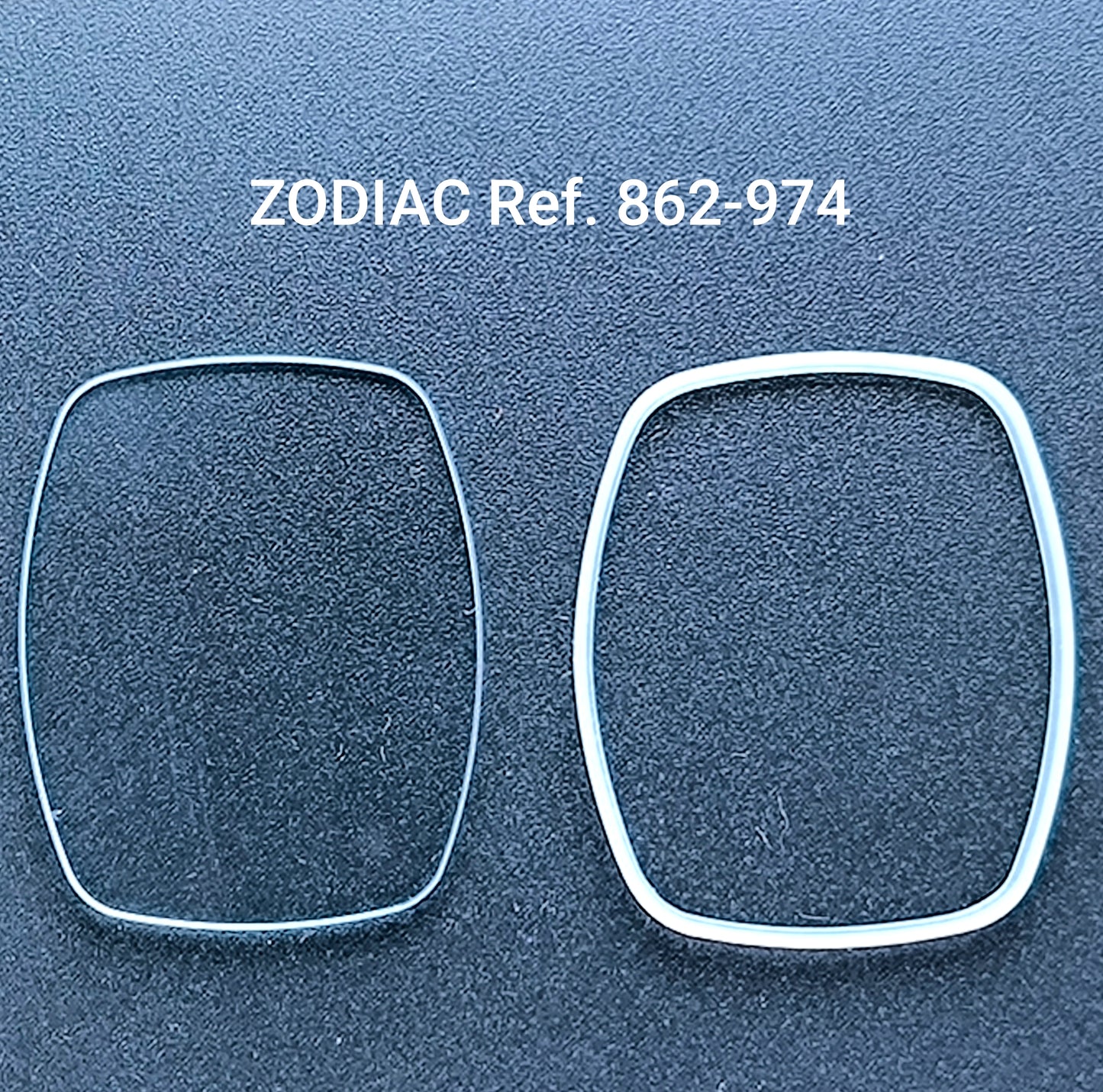 ZODIAC - orig. NOS mineral Uhrglas mit Profildichtung- Vintage - Ref. 862-974
