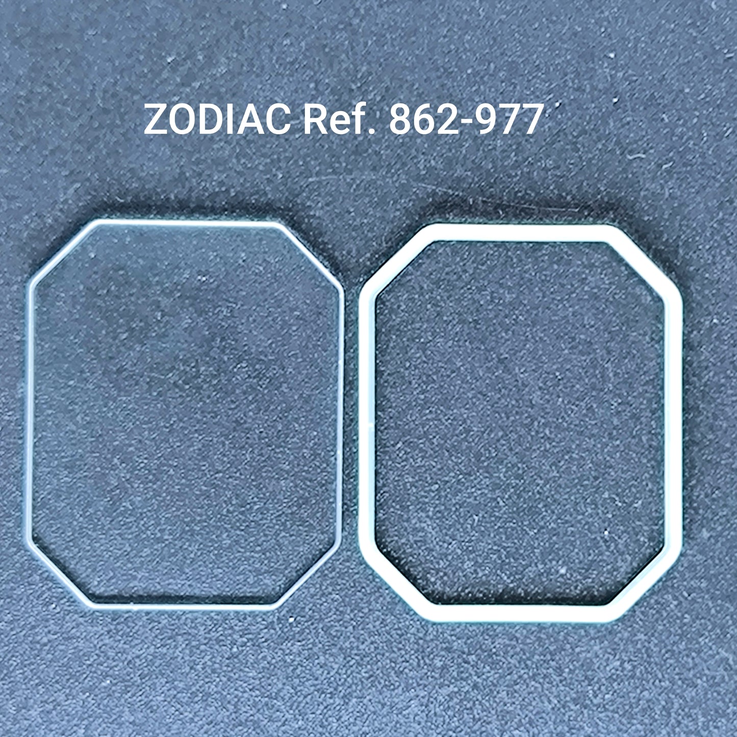 ZODIAC - orig. NOS mineral Uhrglas mit Profildichtung- Vintage - Ref. 862-977
