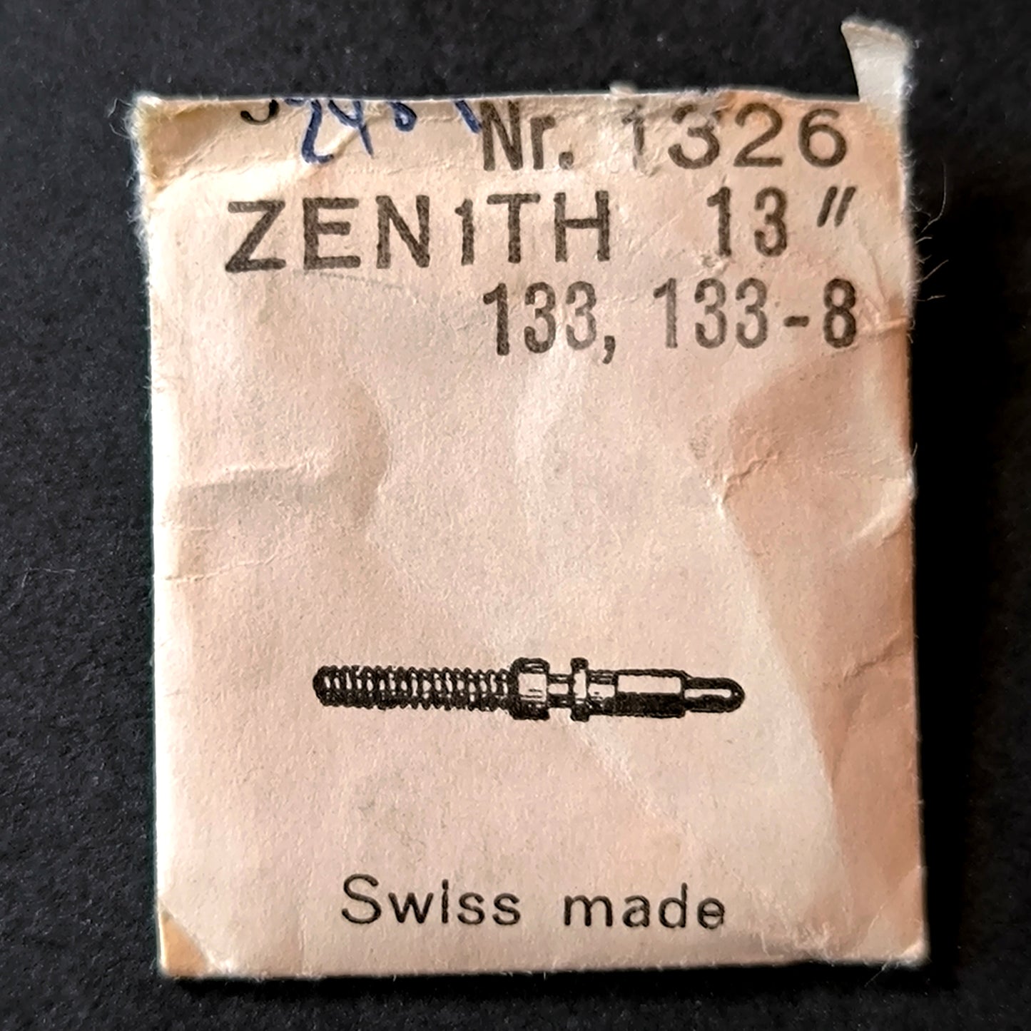 Zenith - Cal. 133 =ident. Cal. 133-8 - Aufzugwelle / Winding Stem - NOS - Vintage - Part Nr. 401