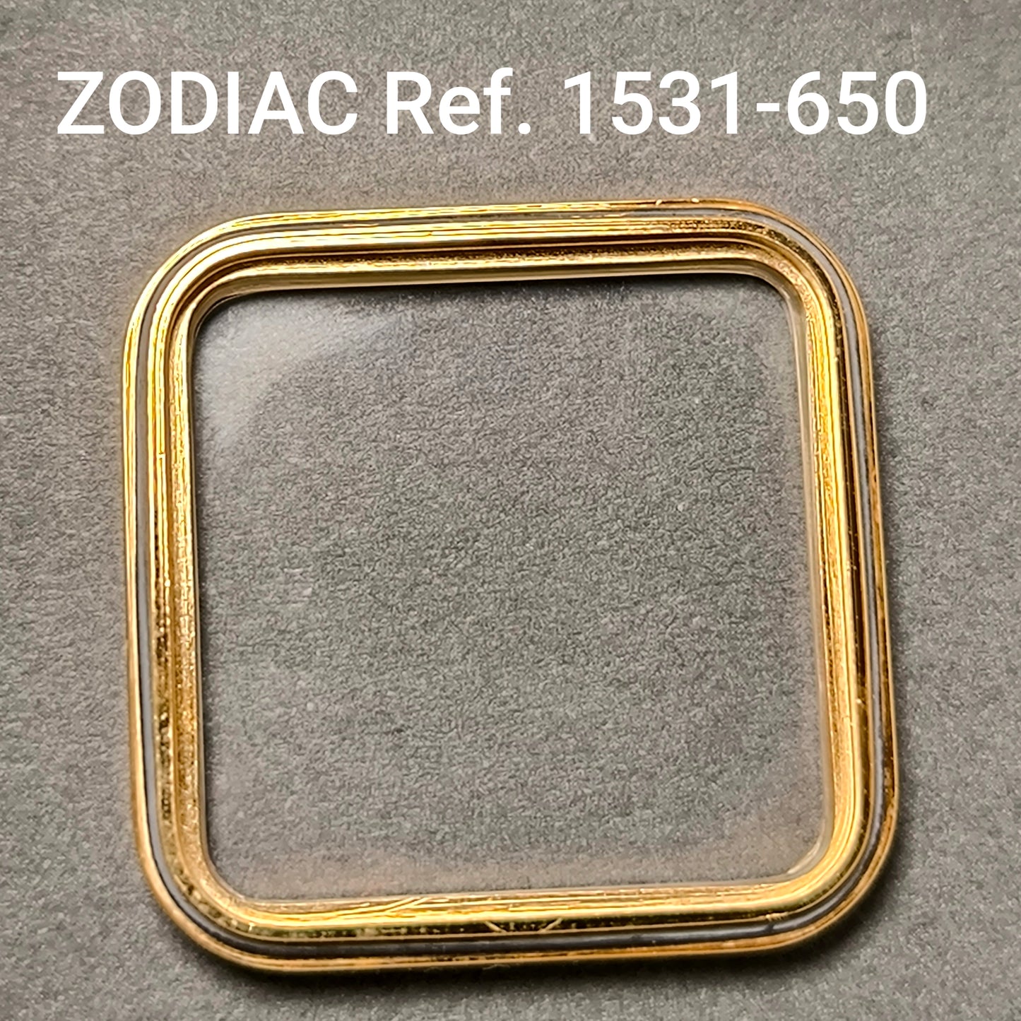 ZODIAC - orig. NOS Uhrglas eingefasst in orig. NOS Lünette - Vintage - Ref. 1531-650