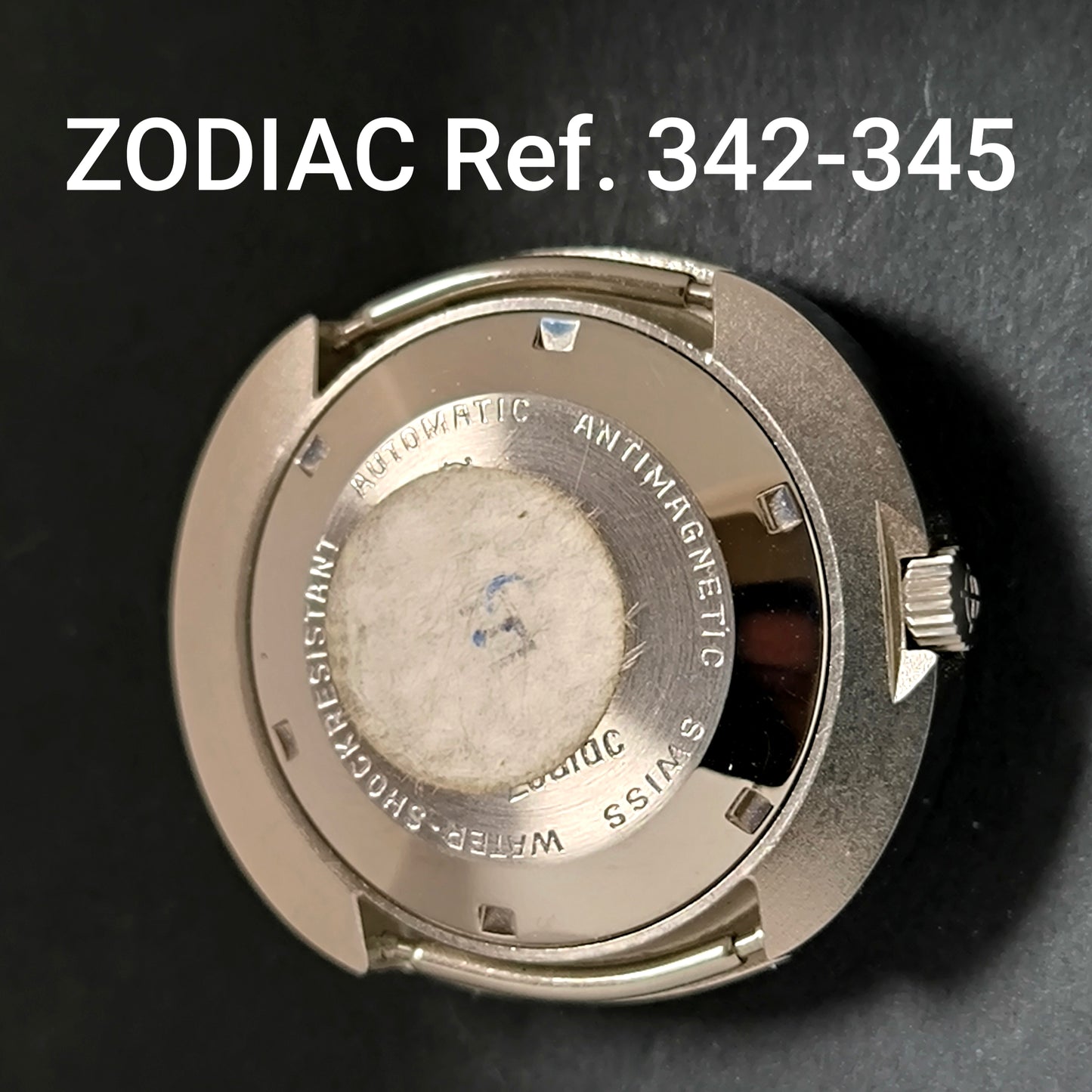 ZODIAC - Vintage NOS - orig. Gehäuse, Krone & Glas - Stahl - Ref. 342-345
