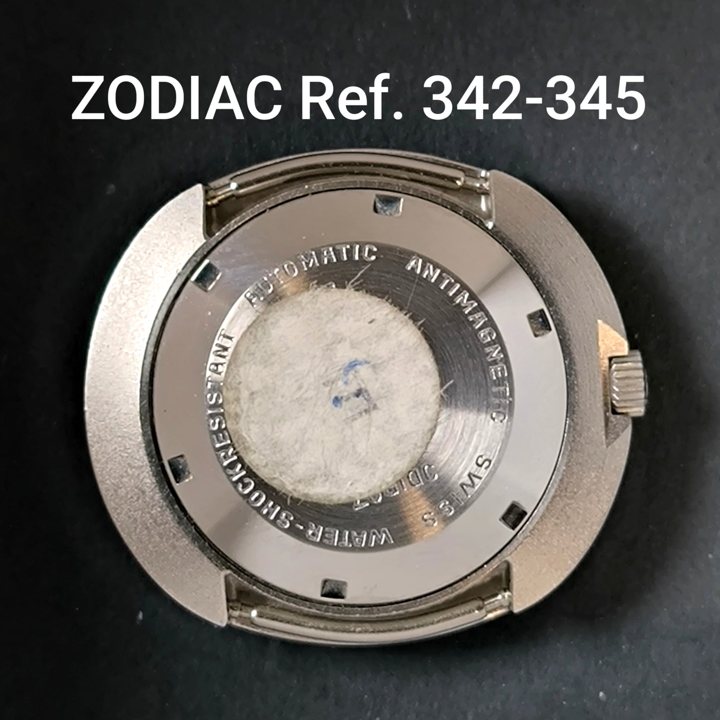 ZODIAC - Vintage NOS - orig. Gehäuse, Krone & Glas - Stahl - Ref. 342-345