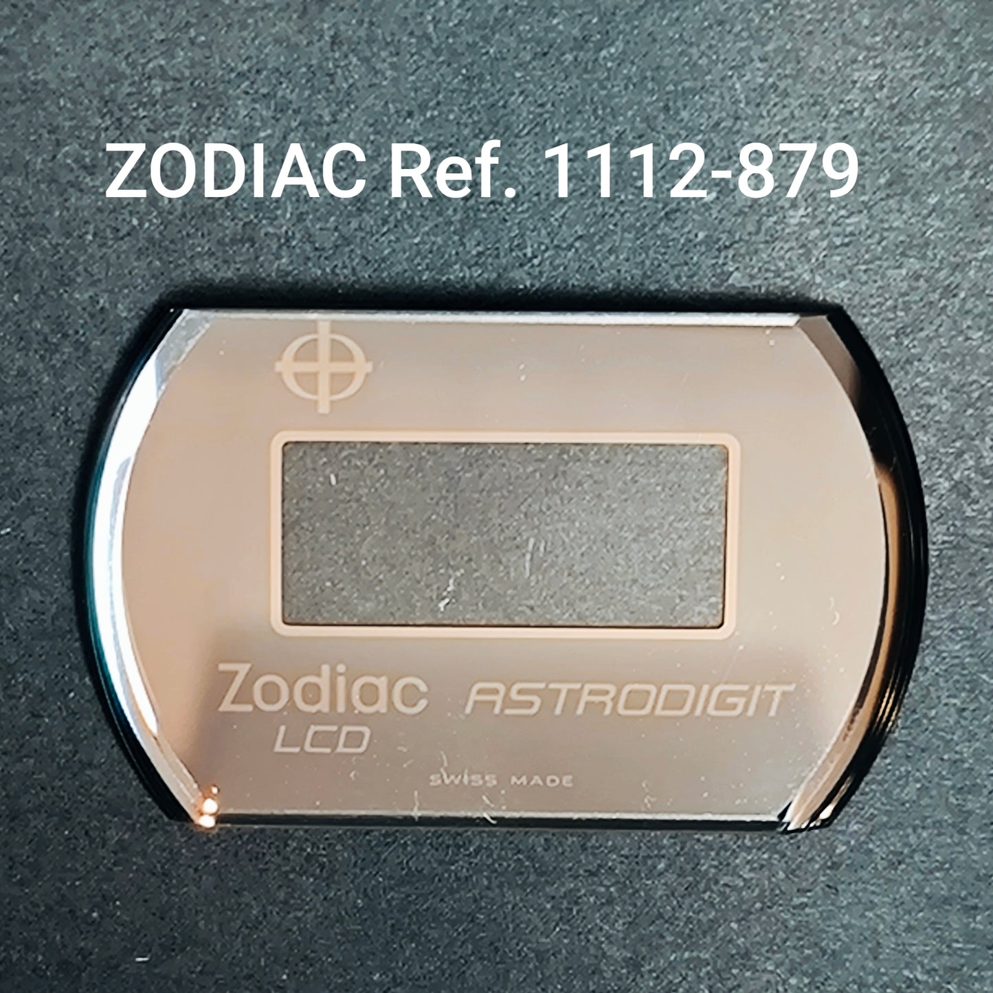 ZODIAC Astrodigit LCD Swiss Made - orig. NOS mineral Uhrglas - Vintage - Ref. 1112-879 - Digital