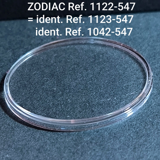 ZODIAC - orig. NOS Uhrglas - Vintage - Ref. 1122-547 ident. = Ref. 1123-547 & Ref. 1042-547