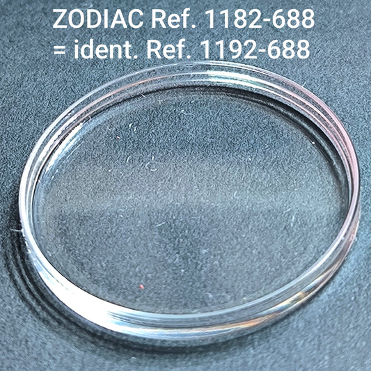 ZODIAC - orig. NOS Uhrglas - Vintage - Ref. 1182-688 ident. = Ref. 1192-688