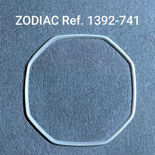 ZODIAC - orig. NOS  mineral Uhrglas mit I Dichtung - Vintage - Ref. 1392-741