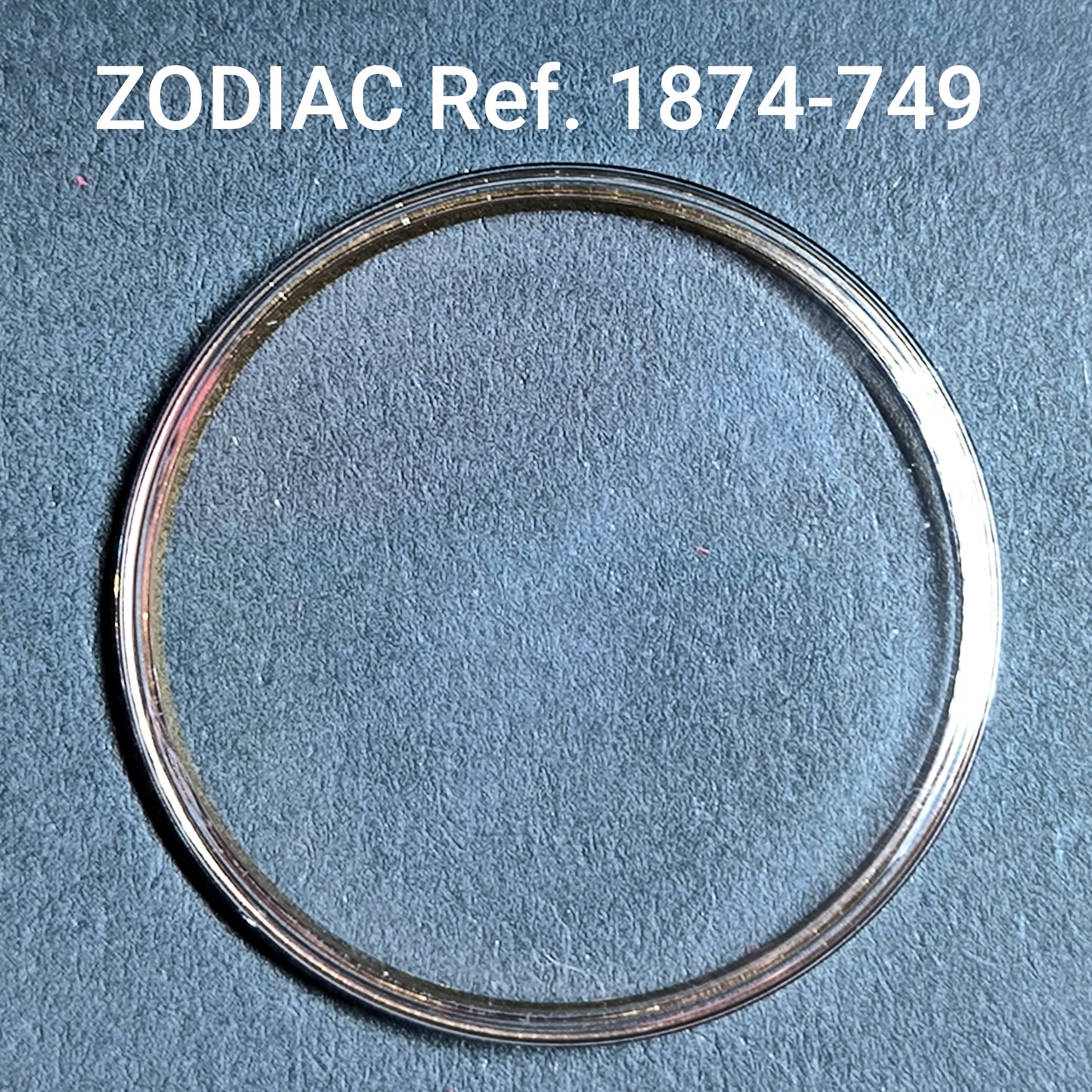 ZODIAC - orig. NOS Plexi Uhrglas Sonderform - Vintage - Ref. 1874-749 - ATG mit Dbl Spannring