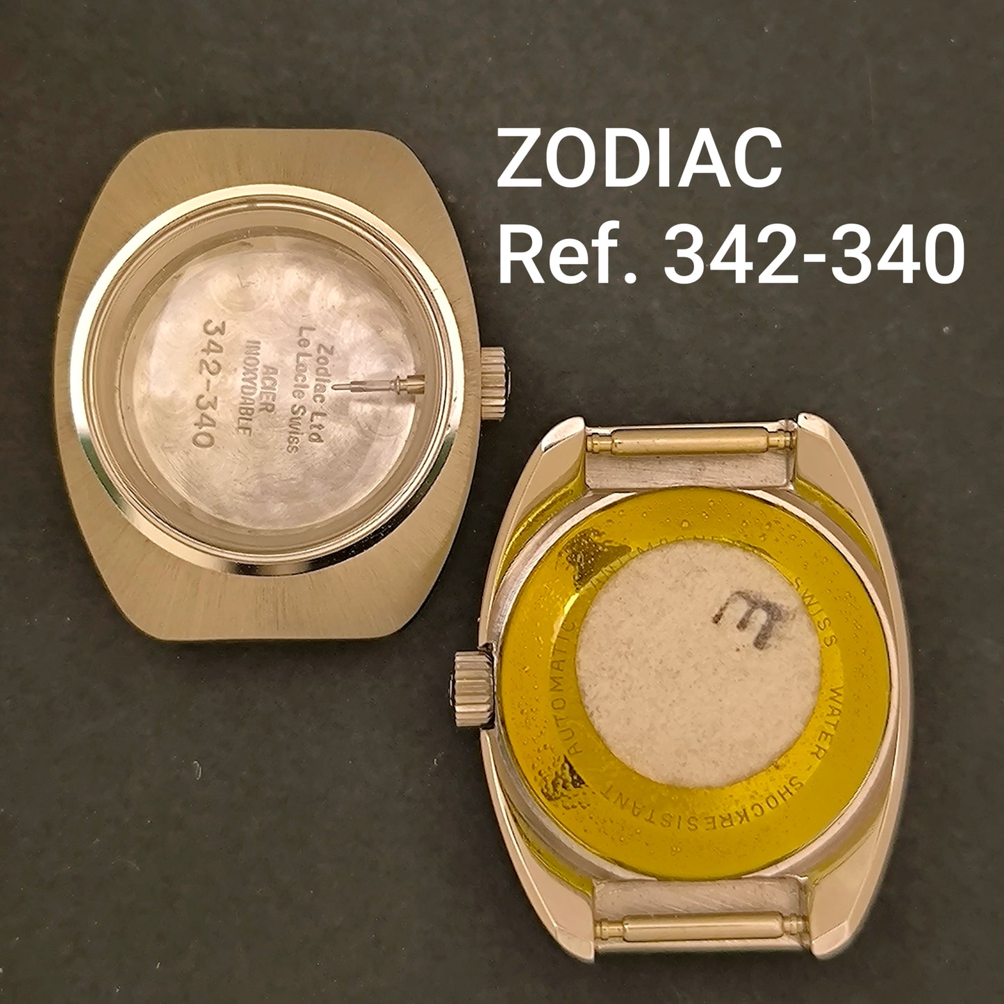 ZODIAC - Vintage NOS - orig. Gehäuse, Krone & Glas - Stahl - Ref. 342-340