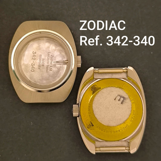 ZODIAC - Vintage NOS - orig. Gehäuse, Krone & Glas - Stahl - Ref. 342-340