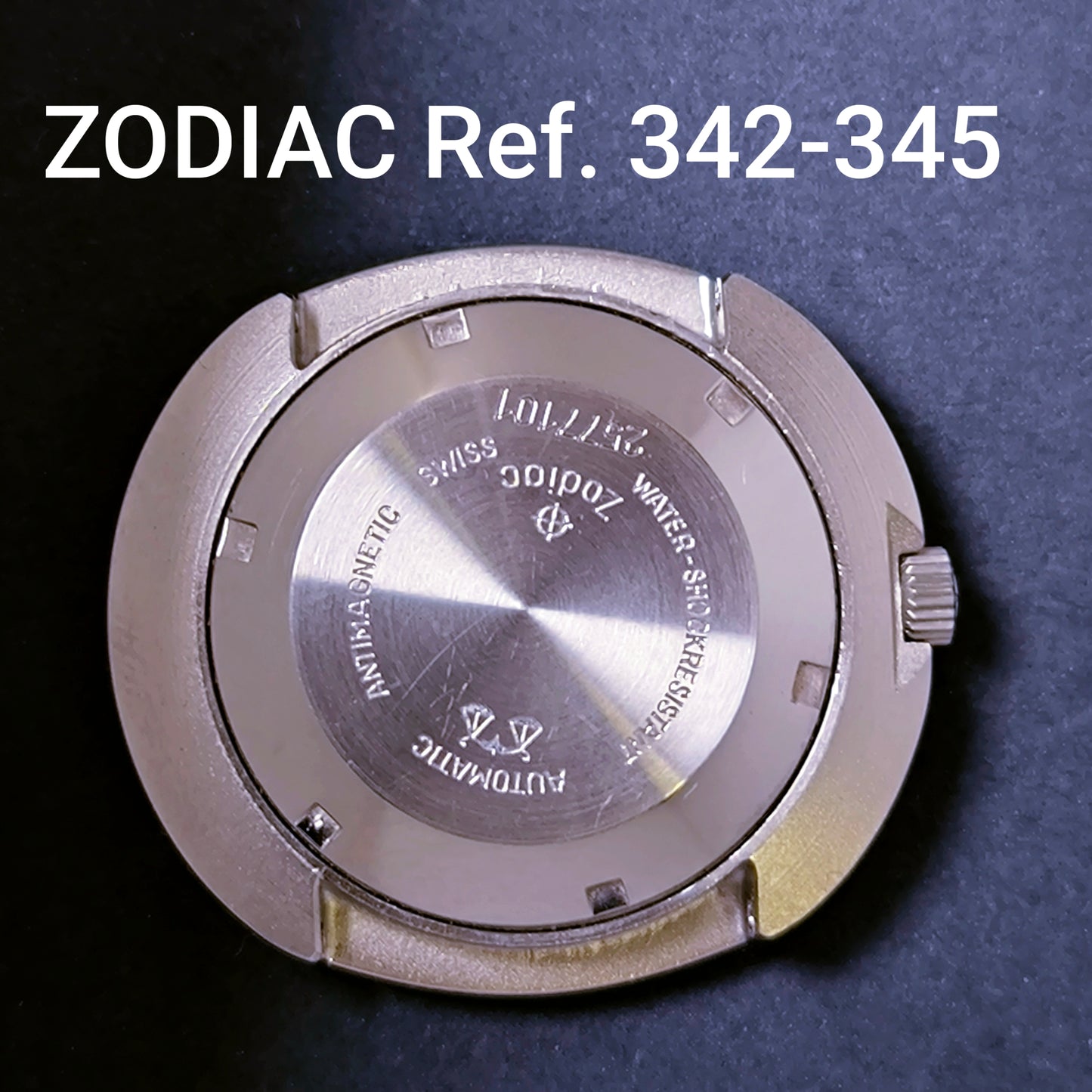 ZODIAC - Vintage NOS - orig. Gehäuse, Krone & Glas - Stahl - Ref. 342-345