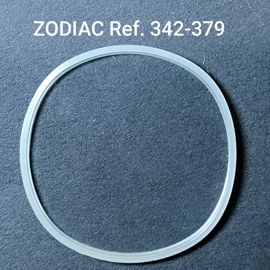 ZODIAC - orig. NOS Mineral Uhrglas Ballenform mit orig. L-Dichtung - Vintage - Ref. 342-379