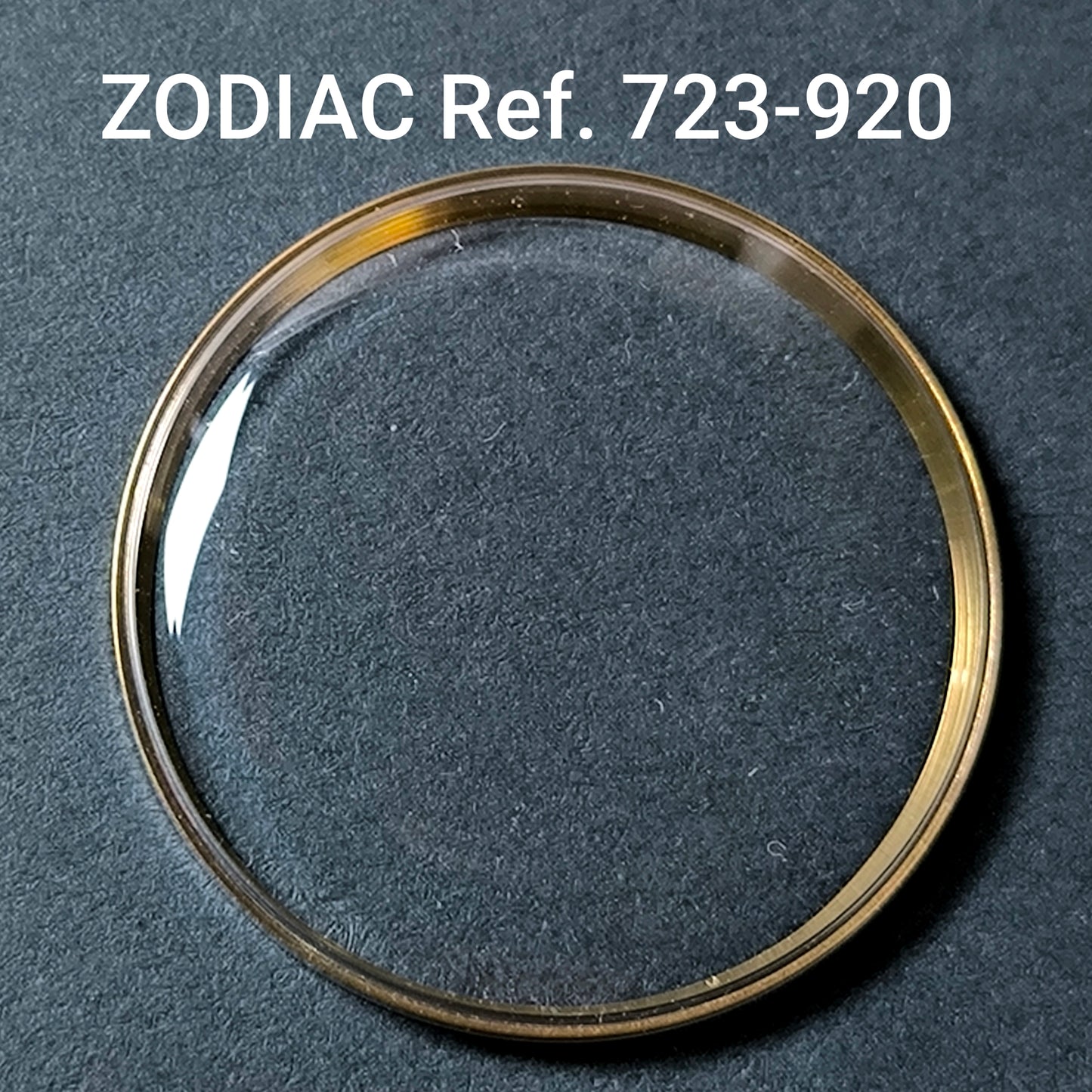 ZODIAC - orig. NOS Uhrglas - Vintage - Ref. 723-920 - mit revidierten ATG Spannring