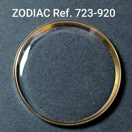 ZODIAC - orig. NOS Uhrglas - Vintage - Ref. 723-920 - mit revidierten ATG Spannring