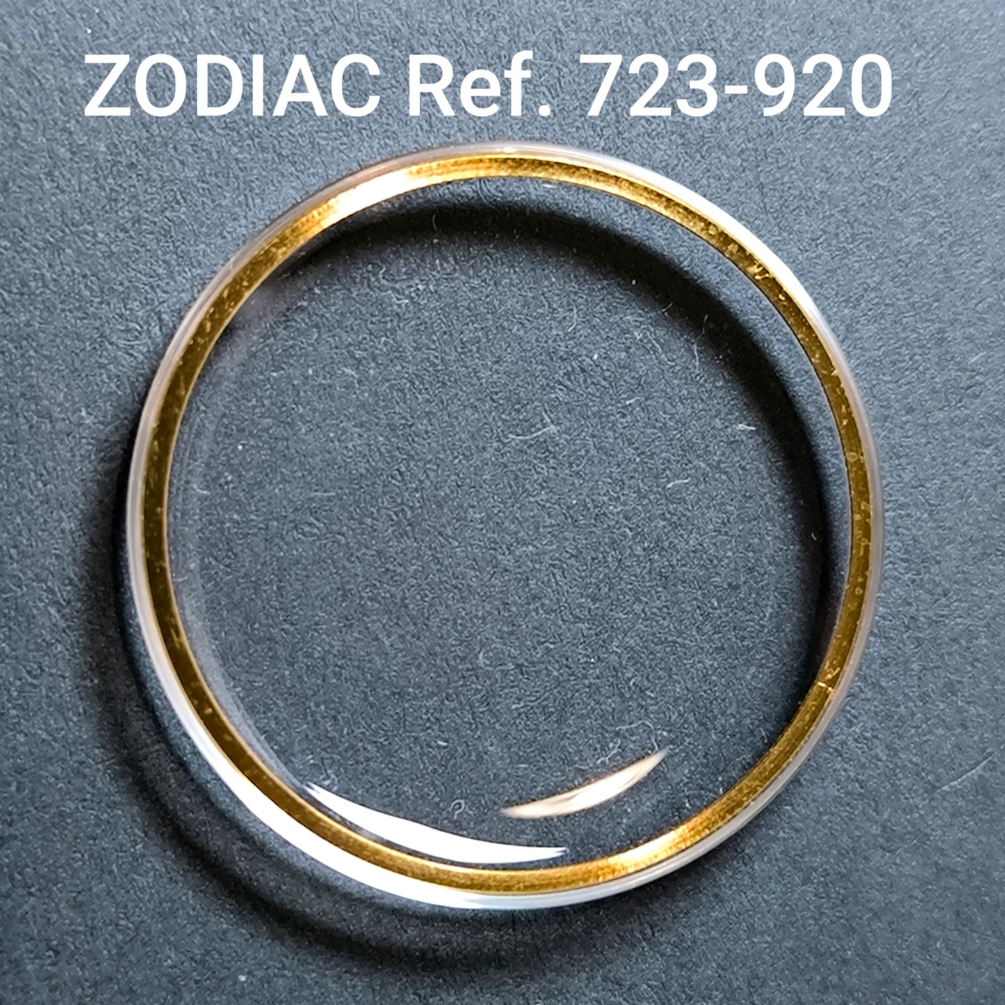 ZODIAC - orig. NOS Uhrglas - Vintage - Ref. 723-920 - mit revidierten ATG Spannring