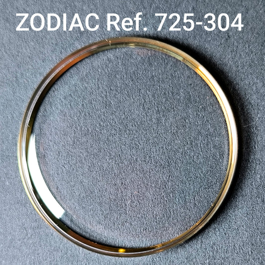 ZODIAC - orig. NOS Uhrglas - Vintage - Ref. 725-304 - mit revidierten ATG Spannring