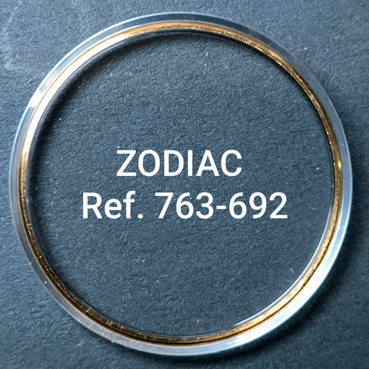 ZODIAC - orig. NOS Uhrglas - Vintage - Ref. 763-692 - mit revidierten ATG Spannring