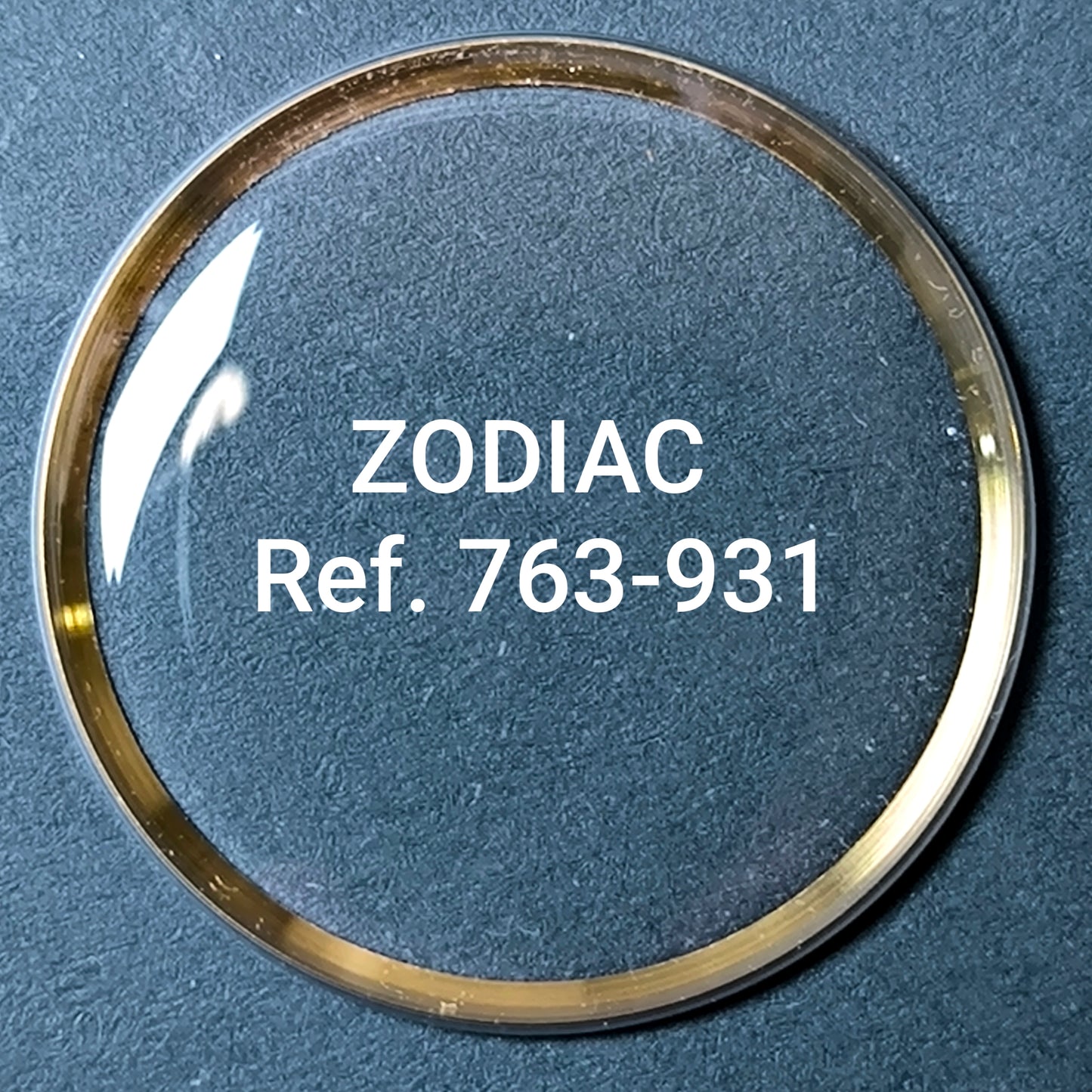 ZODIAC - orig. NOS Uhrglas - Vintage - Ref. 763-931 - mit überbreiten ATG Spannring special