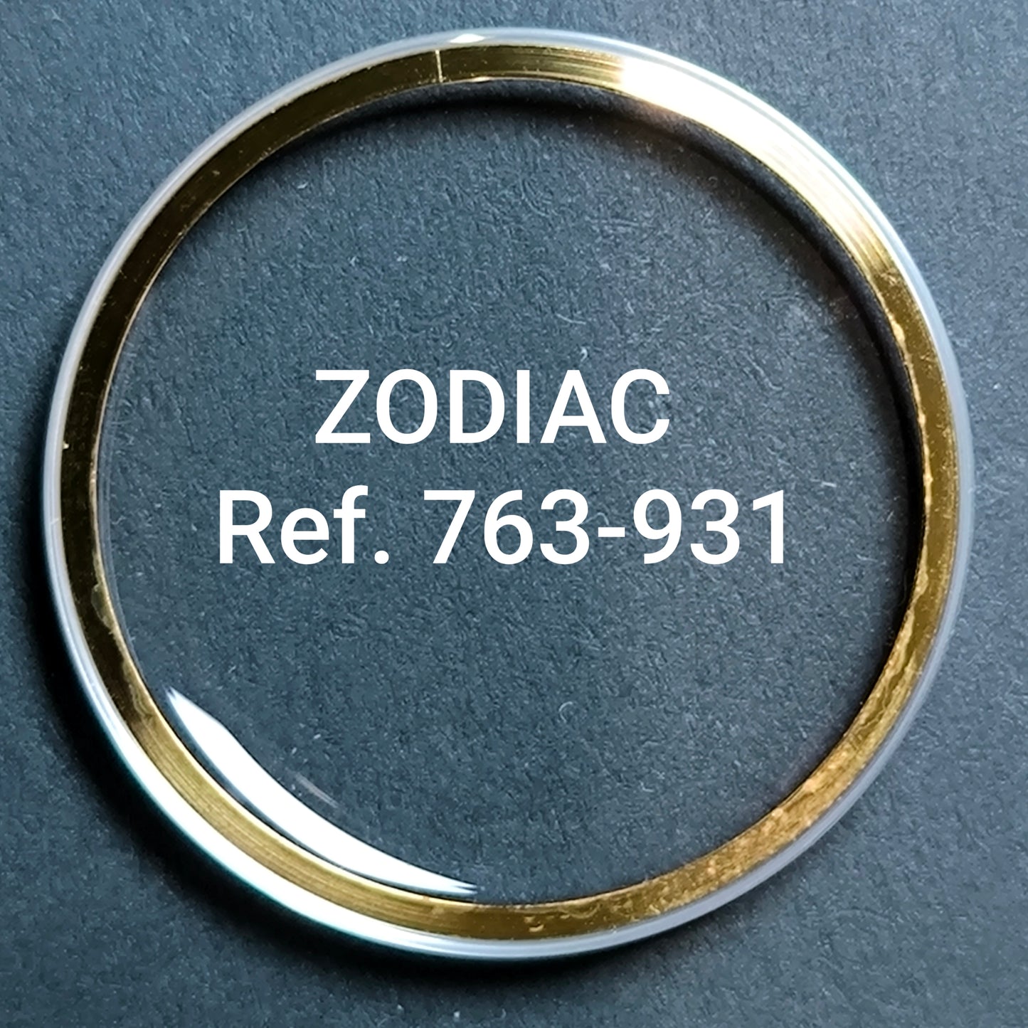 ZODIAC - orig. NOS Uhrglas - Vintage - Ref. 763-931 - mit überbreiten ATG Spannring special