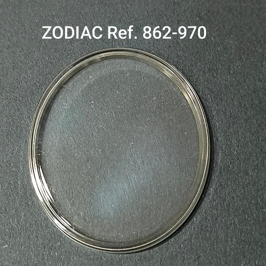 ZODIAC - orig. NOS Uhrglas - Vintage - Ref. 862-970 - Plexiglas Ballenform mit ATG oder ATC Spannring - für SST 36000 Herrenuhr Automatic